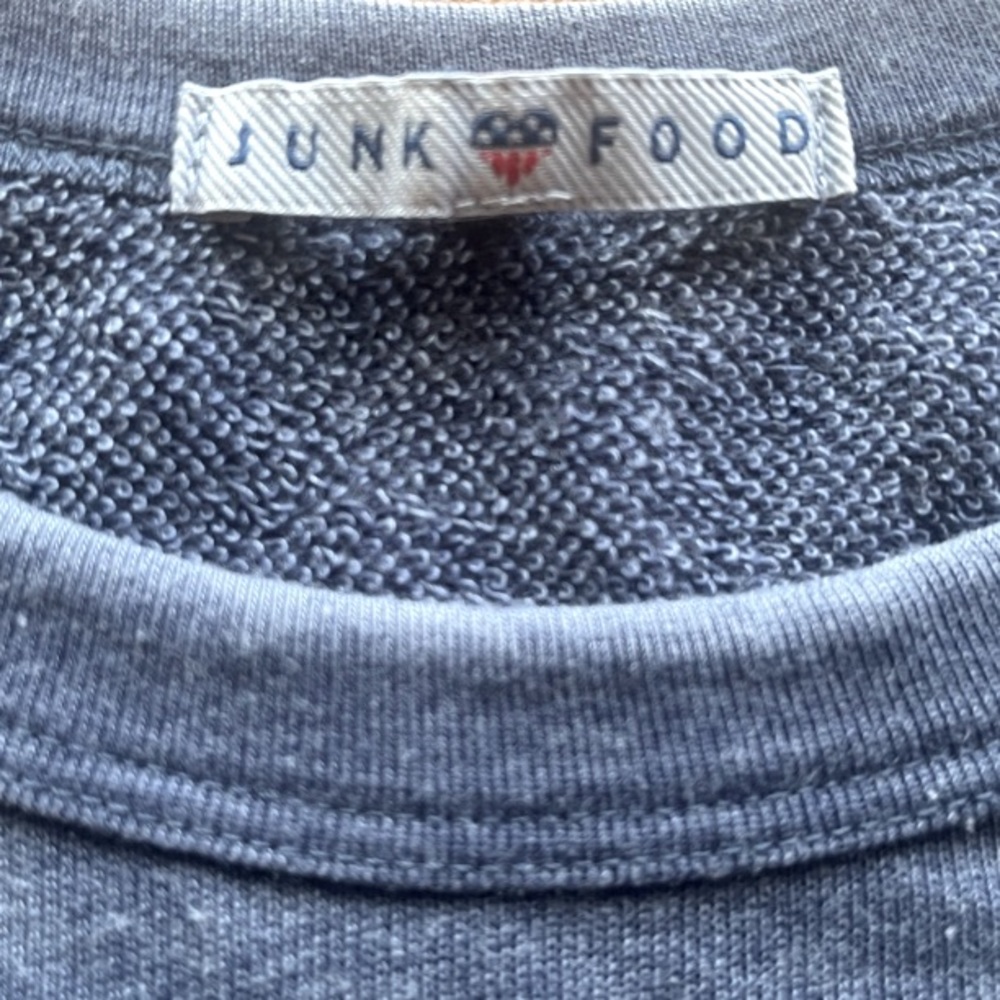 ✂️50%🌺NEW‼️JUNK FOOD CLOTHING MINERAL WASHED BURNOUT LONGSLEEVE SWEATSHIRT NWOT - Picture 2 of 12
